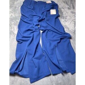 Happily Grey royal blue womens trousers sz 5 wide leg party glam summer NWT